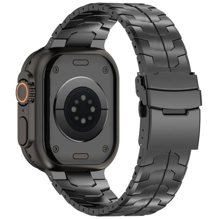 Detachable Safety Clasp Titanium Alloy Watch Band, For Apple Watch 46mm / 49mm / 45mm / 44mm, For Apple Watch 42mm / 41mm / 40mm / 38mm - DealBuddy