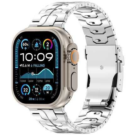 Detachable Safety Clasp Titanium Alloy Watch Band, For Apple Watch 46mm / 49mm / 45mm / 44mm, For Apple Watch 42mm / 41mm / 40mm / 38mm - DealBuddy