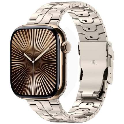Detachable Safety Clasp Titanium Alloy Watch Band, For Apple Watch 46mm / 49mm / 45mm / 44mm, For Apple Watch 42mm / 41mm / 40mm / 38mm - DealBuddy