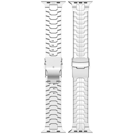 Detachable Safety Clasp Titanium Alloy Watch Band, For Apple Watch 46mm / 49mm / 45mm / 44mm, For Apple Watch 42mm / 41mm / 40mm / 38mm - DealBuddy