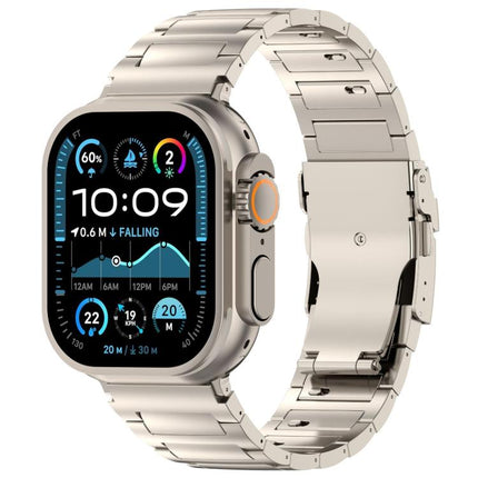 I-shaped Quick-release Safety Clasp Titanium Alloy Watch Band, For Apple Watch 46mm / 49mm / 45mm / 44mm, For Apple Watch 42mm / 41mm / 40mm / 38mm - DealBuddy