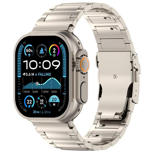 I-shaped Quick-release Safety Clasp Titanium Alloy Watch Band, For Apple Watch 46mm / 49mm / 45mm / 44mm, For Apple Watch 42mm / 41mm / 40mm / 38mm - DealBuddy