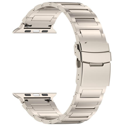 I-shaped Quick-release Safety Clasp Titanium Alloy Watch Band, For Apple Watch 46mm / 49mm / 45mm / 44mm, For Apple Watch 42mm / 41mm / 40mm / 38mm - DealBuddy