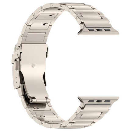 I-shaped Quick-release Safety Clasp Titanium Alloy Watch Band, For Apple Watch 46mm / 49mm / 45mm / 44mm, For Apple Watch 42mm / 41mm / 40mm / 38mm - DealBuddy