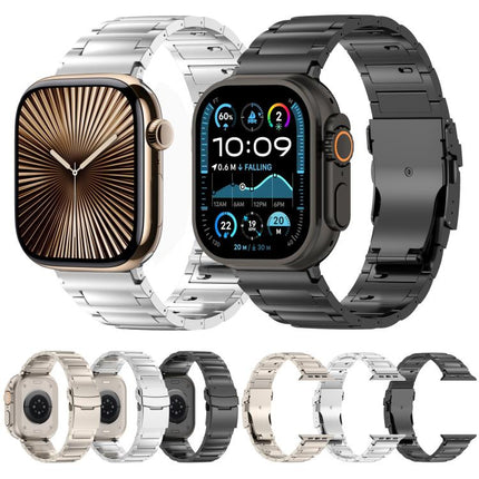 I-shaped Quick-release Safety Clasp Titanium Alloy Watch Band, For Apple Watch 46mm / 49mm / 45mm / 44mm, For Apple Watch 42mm / 41mm / 40mm / 38mm - DealBuddy