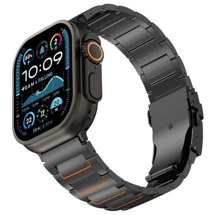 I-shaped Safety Clasp Titanium Alloy Watch Band, For Apple Watch 46mm / 49mm / 45mm / 44mm, For Apple Watch 42mm / 41mm / 40mm / 38mm - DealBuddy