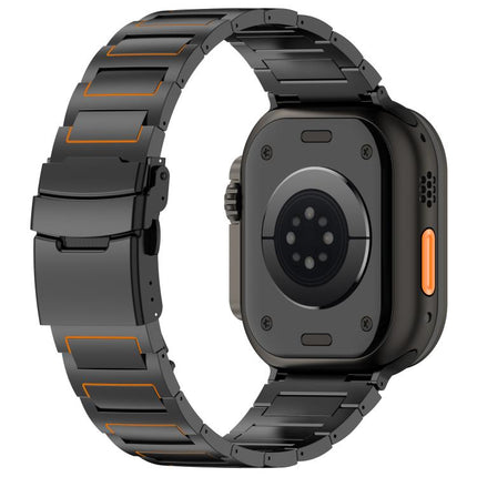 I-shaped Safety Clasp Titanium Alloy Watch Band, For Apple Watch 46mm / 49mm / 45mm / 44mm, For Apple Watch 42mm / 41mm / 40mm / 38mm - DealBuddy