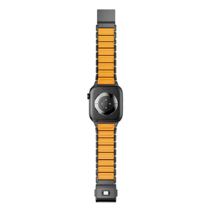 Magnetic Norman Buckle Integrated One-bead Stainless Steel Watch Band, For Apple Watch 46mm / 49mm / 45mm / 44mm - DealBuddy