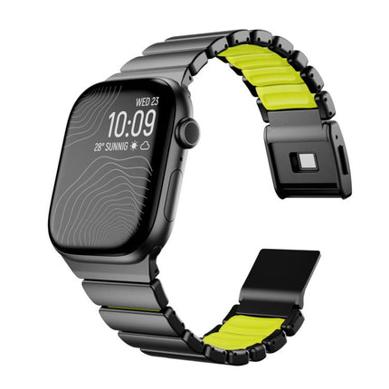 Magnetic Norman Buckle Integrated One-bead Stainless Steel Watch Band, For Apple Watch 46mm / 49mm / 45mm / 44mm - DealBuddy