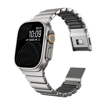 Magnetic Norman Buckle Integrated One-bead Stainless Steel Watch Band, For Apple Watch 46mm / 49mm / 45mm / 44mm - DealBuddy