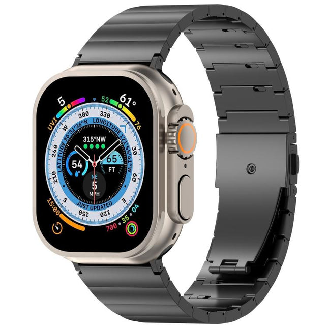 One-bead Quick-release Flat Buckle Titanium Alloy Watch Band, For Apple Watch 46mm / 49mm / 45mm / 44mm, For Apple Watch 42mm / 41mm / 40mm / 38mm - DealBuddy