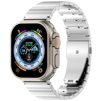 One-bead Quick-release Flat Buckle Titanium Alloy Watch Band, For Apple Watch 46mm / 49mm / 45mm / 44mm, For Apple Watch 42mm / 41mm / 40mm / 38mm - DealBuddy
