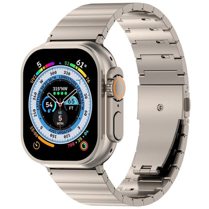 One-bead Quick-release Flat Buckle Titanium Alloy Watch Band, For Apple Watch 46mm / 49mm / 45mm / 44mm, For Apple Watch 42mm / 41mm / 40mm / 38mm - DealBuddy
