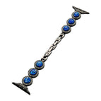 For Apple Watch 42 / 44 / 45 / 46 / 49mm / Black Blue Diamond