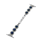 For Apple Watch 42 / 44 / 45 / 46 / 49mm / Silver Blue Diamond