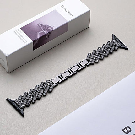xDfind Drilled Twill H-shaped Metal Watch Band, For Apple Watch 42 / 44 / 45 / 46 / 49mm, For Apple Watch 38 / 40 / 41 / S11 42mm - DealBuddy