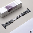xDfind Drilled Twill H-shaped Metal Watch Band, For Apple Watch 42 / 44 / 45 / 46 / 49mm, For Apple Watch 38 / 40 / 41 / S11 42mm - DealBuddy