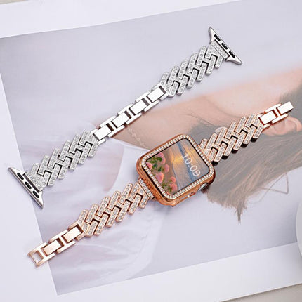 xDfind Drilled Twill H-shaped Metal Watch Band, For Apple Watch 42 / 44 / 45 / 46 / 49mm, For Apple Watch 38 / 40 / 41 / S11 42mm - DealBuddy