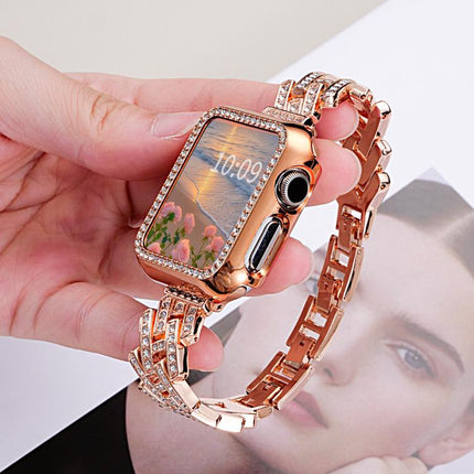 xDfind Drilled Twill H-shaped Metal Watch Band, For Apple Watch 42 / 44 / 45 / 46 / 49mm, For Apple Watch 38 / 40 / 41 / S11 42mm - DealBuddy