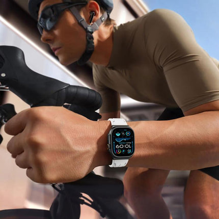 Black Pin Buckle Silicone Watch Band, For Apple Watch 46mm / 49mm / 45mm / 44mm, For Apple Watch 42mm / 41mm / 40mm / 38mm - DealBuddy