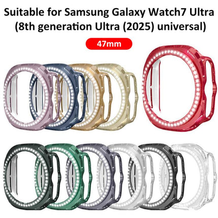 xDfind Single Row Diamond Hollow PC Watch Cover, For Samsung Galaxy Watch Ultra 47mm / Ultra 2025 - DealBuddy