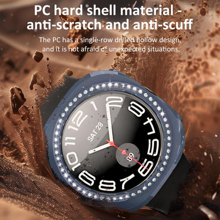 xDfind Single Row Diamond Hollow PC Watch Cover, For Samsung Galaxy Watch Ultra 47mm / Ultra 2025 - DealBuddy