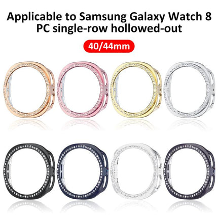 xDfind Single Row Diamond Hollow PC Watch Cover, For Samsung Galaxy Watch8 44mm, For Samsung Galaxy Watch8 40mm - DealBuddy