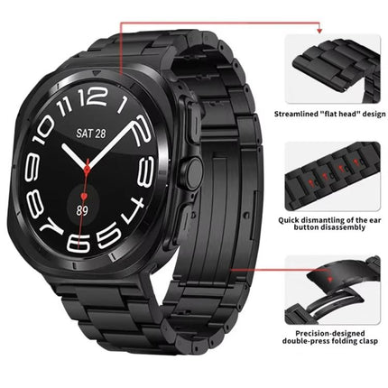 Detachable Three Beads HW Buckle Titanium Alloy Watch Band, For Samsung Galaxy Watch Ultra 47mm / Ultra 2025, For Samsung Galaxy Watch8 / Watch8 Classic - DealBuddy