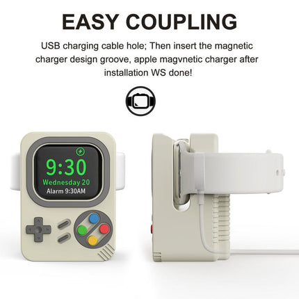 For Apple Watch ZX-ZJ01 Retro Game Console Silicone Charging Stand Base - DealBuddy