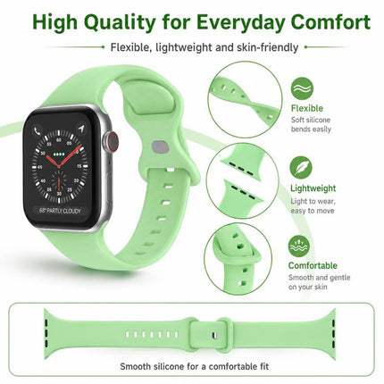 5 Pack xDfind Butterfly Buckle Silicone Watch Band, For Apple Watch 42 / 44 / 45 / 46 / 49mm, For Apple Watch 38 / 40 / 41 / S11 42mm - DealBuddy