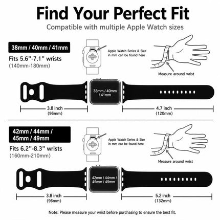 5 Pack xDfind Butterfly Buckle Silicone Watch Band, For Apple Watch 42 / 44 / 45 / 46 / 49mm, For Apple Watch 38 / 40 / 41 / S11 42mm - DealBuddy