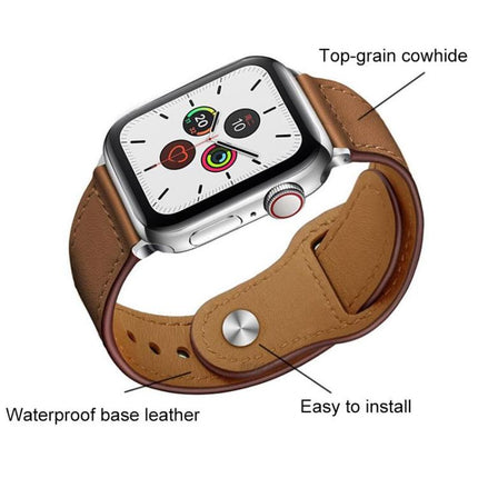 5 Pack xDfind Rivet Buckle Genuine Leather Watch Band, For Apple Watch 42 / 44 / 45 / 46 / 49mm, For Apple Watch 38 / 40 / 41 / S11 42mm - DealBuddy