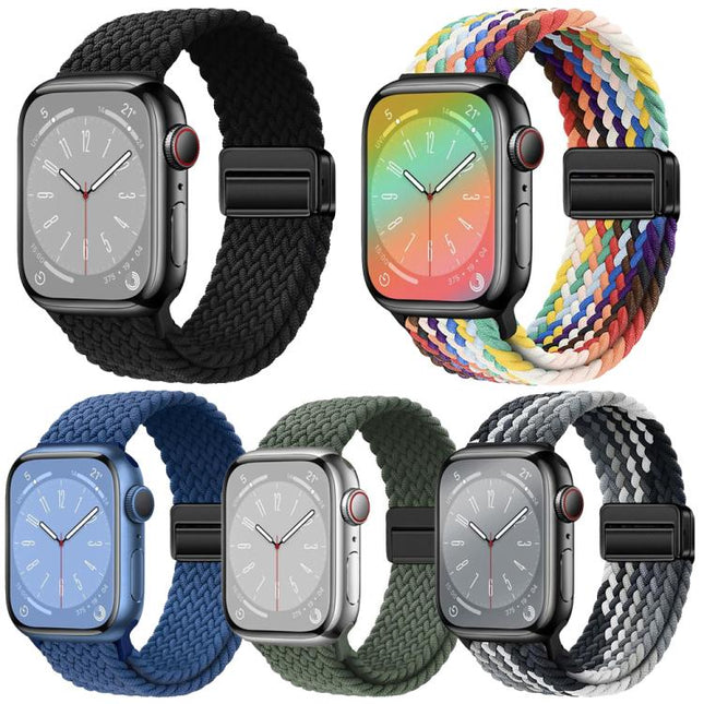 5 Pack xDfind Magnetic Buckle Loop Woven Watch Band, For Apple Watch 42 / 44 / 45 / 46 / 49mm, For Apple Watch 38 / 40 / 41 / S11 42mm - DealBuddy