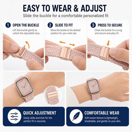 5 Pack xDfind Magnetic Buckle Loop Woven Watch Band, For Apple Watch 42 / 44 / 45 / 46 / 49mm, For Apple Watch 38 / 40 / 41 / S11 42mm - DealBuddy