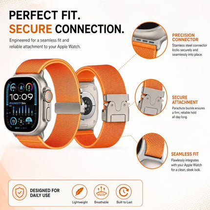 5 Pack xDfind Parachute Buckle Stretch Nylon Watch Band, For Apple Watch 42 / 44 / 45 / 46 / 49mm, For Apple Watch 38 / 40 / 41 / S11 42mm - DealBuddy