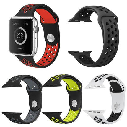 5 Pack xDfind Two Color Silicone Sports Watch Band, For Apple Watch 42 / 44 / 45 / 46 / 49mm, For Apple Watch 38 / 40 / 41 / S11 42mm - DealBuddy