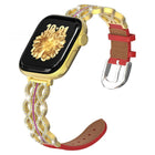 xDfind Diamond Stainless Steel Hybrid Genuine Leather Watch Band, For Apple Watch 42 / 44 / 45 / 46 / 49mm, For Apple Watch 38 / 40 / 41 / S11 42mm - DealBuddy