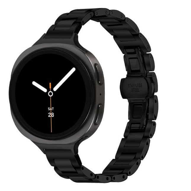Slim Butterfly Buckle Metal Stainless Steel Watch Band, For Samsung Galaxy Ultra 47mm / Ultra 2025, For Samsung Galaxy Watch8 / Watch8 Classic - DealBuddy