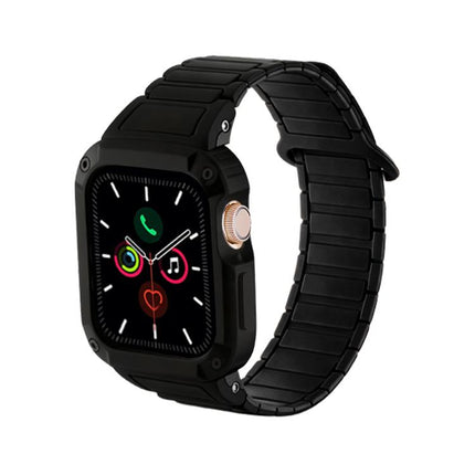 Reverse Buckle Magnetic Integrated TPU Cover Silicone Watch Band, For Apple Watch 45mm / 44mm, For Apple Watch 41mm / 40mm - DealBuddy