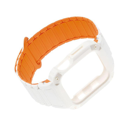 Reverse Buckle Magnetic Integrated TPU Cover Silicone Watch Band, For Apple Watch 45mm / 44mm, For Apple Watch 41mm / 40mm - DealBuddy