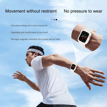 Reverse Buckle Magnetic Integrated TPU Cover Silicone Watch Band, For Apple Watch 45mm / 44mm, For Apple Watch 41mm / 40mm - DealBuddy