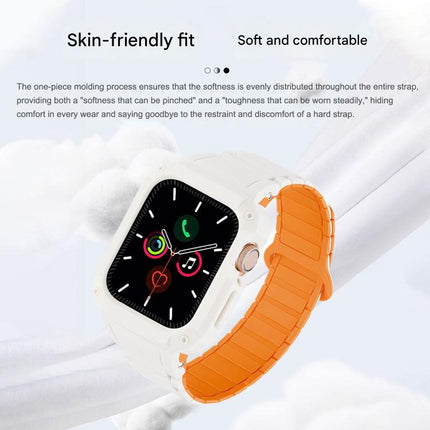 Reverse Buckle Magnetic Integrated TPU Cover Silicone Watch Band, For Apple Watch 45mm / 44mm, For Apple Watch 41mm / 40mm - DealBuddy
