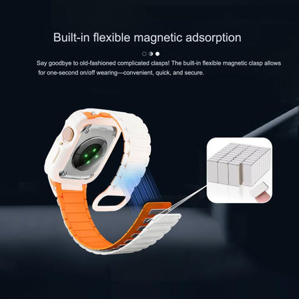 Reverse Buckle Magnetic Integrated TPU Cover Silicone Watch Band, For Apple Watch 45mm / 44mm, For Apple Watch 41mm / 40mm - DealBuddy