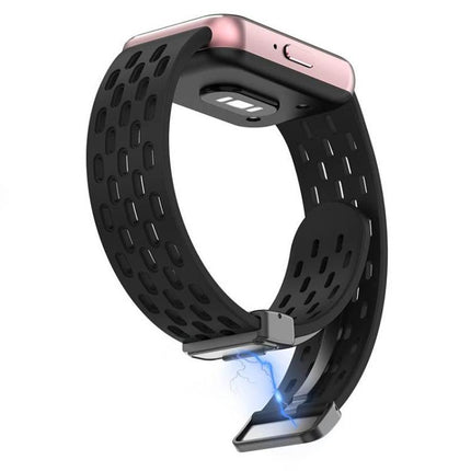 5 Pack xDfind Hole Style Magnetic Black Buckle Silicone Watch Band, For Samsung Galaxy Fit3 - DealBuddy