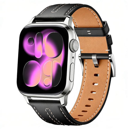 xDfind Composite Cowhide Texture Vegan Leather Watch Band, For Apple Watch 42 / 44 / 45 / 46 / 49mm - DealBuddy