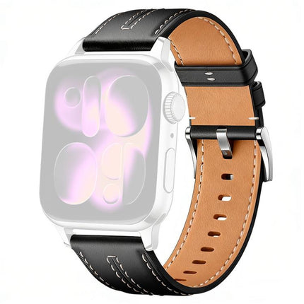 xDfind Composite Cowhide Texture Vegan Leather Watch Band, For Apple Watch 42 / 44 / 45 / 46 / 49mm - DealBuddy