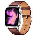 xDfind Composite Cowhide Texture Vegan Leather Watch Band, For Apple Watch 42 / 44 / 45 / 46 / 49mm - DealBuddy