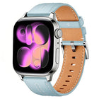 xDfind Composite Cowhide Texture Vegan Leather Watch Band, For Apple Watch 42 / 44 / 45 / 46 / 49mm - DealBuddy