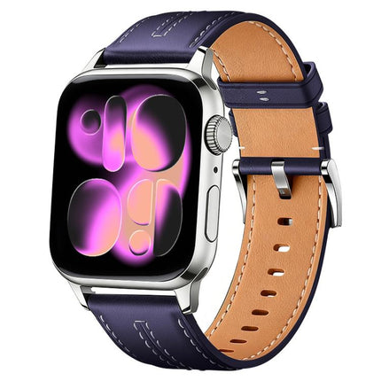xDfind Composite Cowhide Texture Vegan Leather Watch Band, For Apple Watch 42 / 44 / 45 / 46 / 49mm - DealBuddy