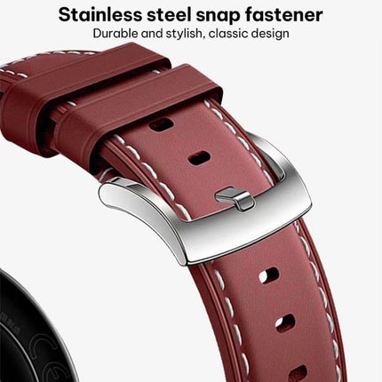 xDfind Composite Cowhide Texture Vegan Leather Watch Band, For Apple Watch 42 / 44 / 45 / 46 / 49mm - DealBuddy